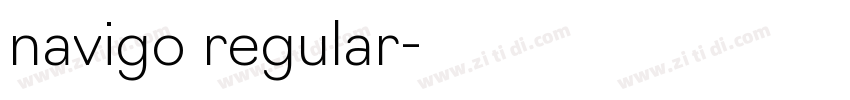 navigo regular字体转换